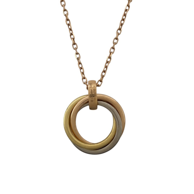 カルティエ Cartier トリニティダイヤネックレス ゴールドxピンクゴールドxホワイトゴールド Au750 ダイヤモンド ジュエリー