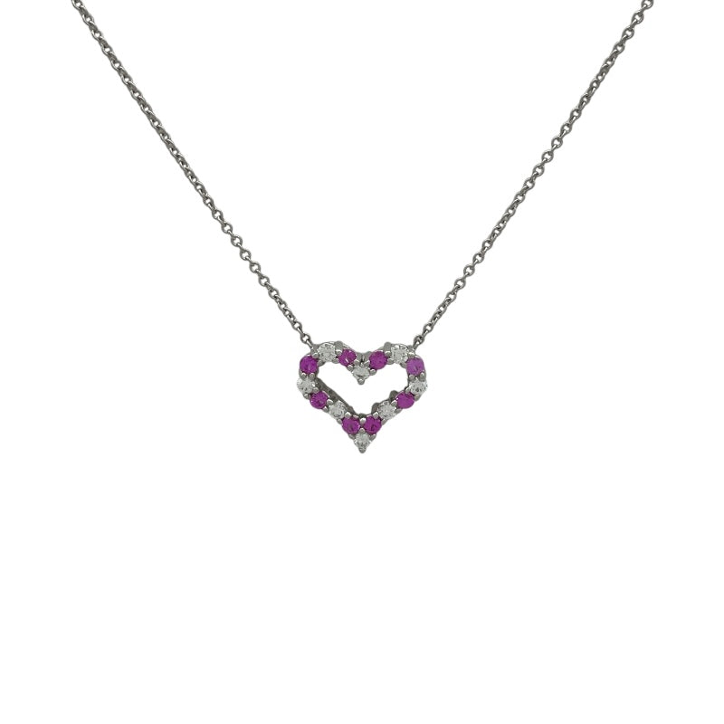 ティファニー TIFFANY＆CO センチメンタル ハートネックレス ミニ プラチナ Pt950 ジュエリー