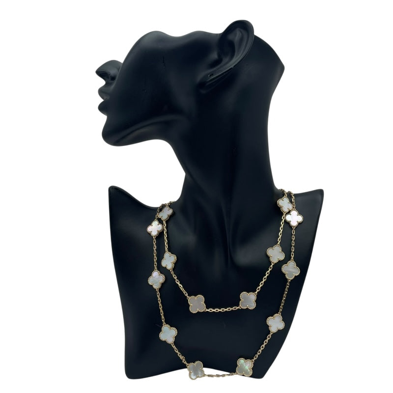 ヴァンクリーフ＆アーペル Van Cleef & Arpels ヴィンテージアルハンブラロングネックレス ゴールド Au750 ジュエリー
