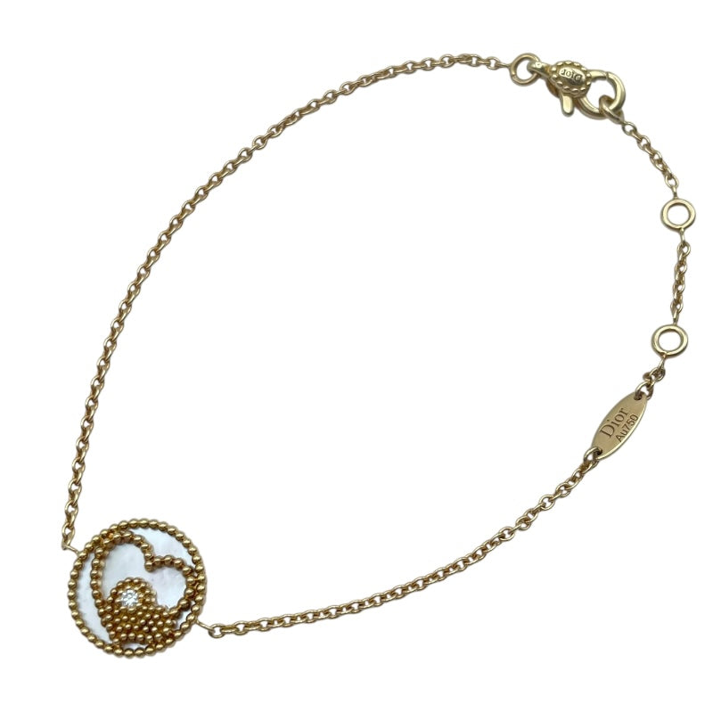 クリスチャン・ディオール Christian Dior ローズデヴァンハートブレス ゴールド Au750 マザー オブ パール ジュエリー