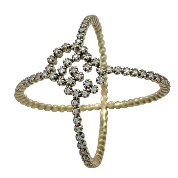 グッチ GUCCI GGランニングリング ゴールド Au750 ダイヤモンド ジュエリー