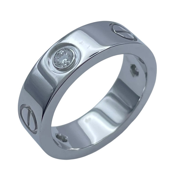 カルティエ Cartier ラブリングハーフダイヤ(3P) ホワイトゴールド 750 ジュエリー