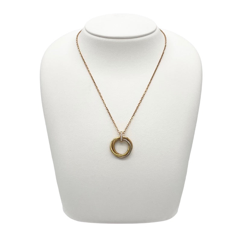 カルティエ Cartier トリニティ ダイヤ ネックレス K18YG/K18WG/K18PG ダイヤモンド ジュエリー