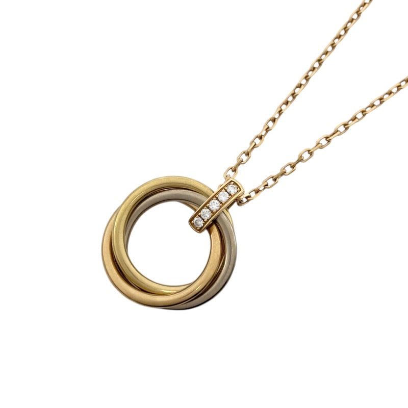 カルティエ Cartier トリニティ ダイヤ ネックレス K18YG/K18WG/K18PG ダイヤモンド ジュエリー