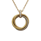 カルティエ Cartier トリニティ ダイヤ ネックレス K18YG/K18WG/K18PG ダイヤモンド ジュエリー