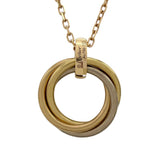 カルティエ Cartier トリニティ ダイヤ ネックレス K18YG/K18WG/K18PG ダイヤモンド ジュエリー