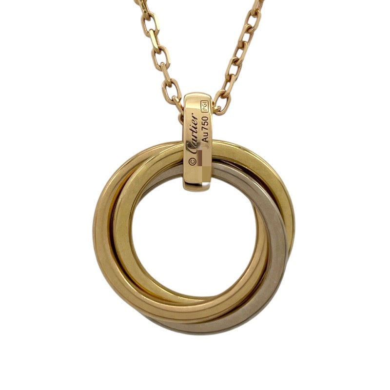 カルティエ Cartier トリニティ ダイヤ ネックレス K18YG/K18WG/K18PG ダイヤモンド ジュエリー