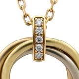 カルティエ Cartier トリニティ ダイヤ ネックレス K18YG/K18WG/K18PG ダイヤモンド ジュエリー