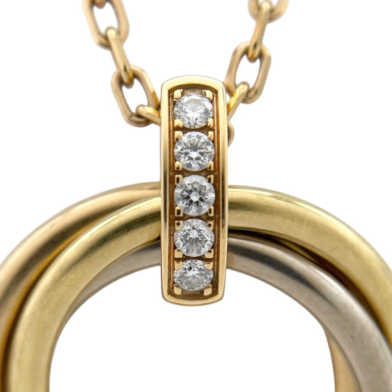 カルティエ Cartier トリニティ ダイヤ ネックレス K18YG/K18WG/K18PG ダイヤモンド ジュエリー