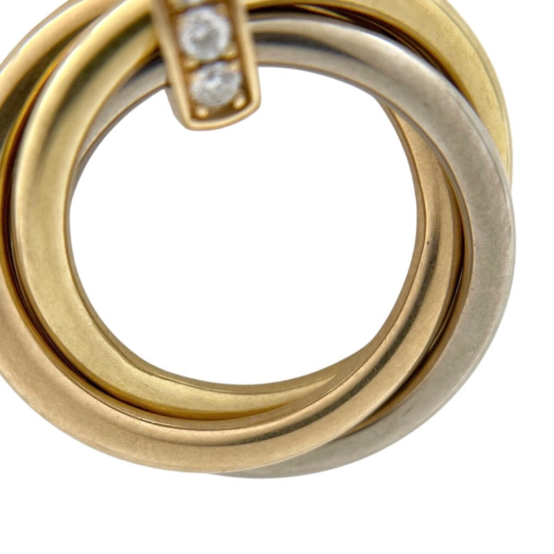 カルティエ Cartier トリニティ ダイヤ ネックレス K18YG/K18WG/K18PG ダイヤモンド ジュエリー