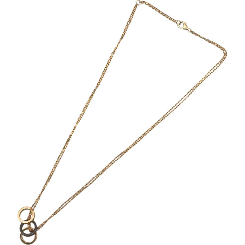 カルティエ Cartier ラブスリーフープ ダイヤネックレス K18PG セラミック ダイヤモンド ジュエリー