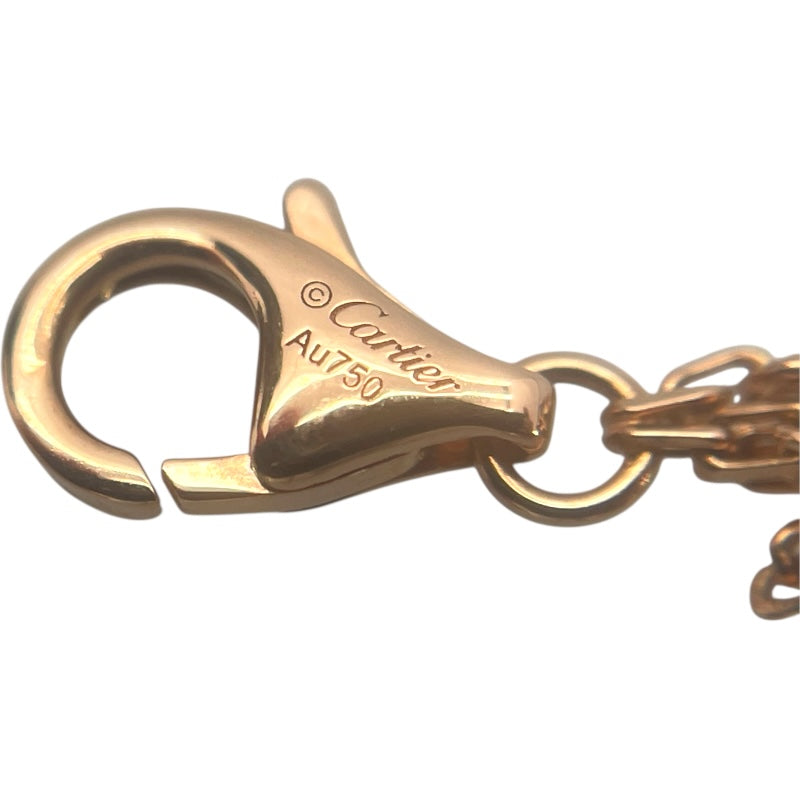 カルティエ Cartier ラブスリーフープ ダイヤネックレス K18PG セラミック ダイヤモンド ジュエリー