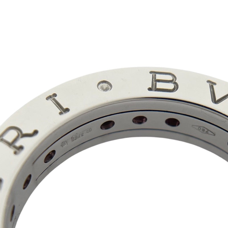 ブルガリ BVLGARI ビーゼロワンリング1バンド(XS) ホワイトゴールド 750 ガーネット ジュエリー