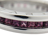 ブルガリ BVLGARI ビーゼロワンリング1バンド(XS) ホワイトゴールド 750 ガーネット ジュエリー