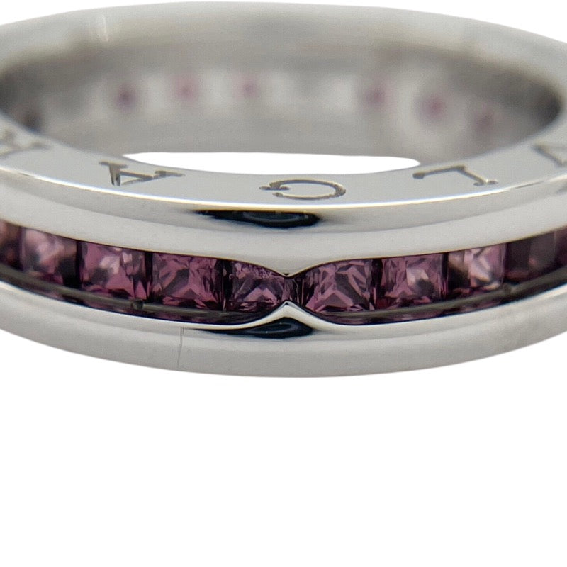ブルガリ BVLGARI ビーゼロワンリング1バンド(XS) ホワイトゴールド 750 ガーネット ジュエリー