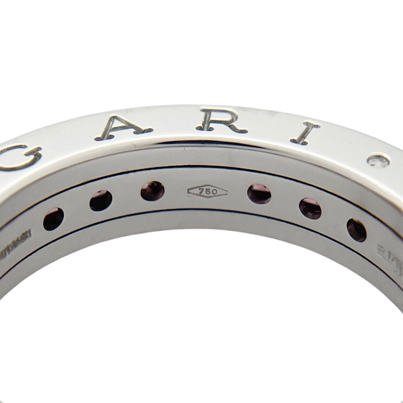 ブルガリ BVLGARI ビーゼロワンリング1バンド(XS) ホワイトゴールド 750 ガーネット ジュエリー