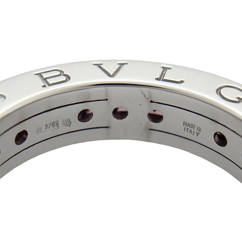 ブルガリ BVLGARI ビーゼロワンリング1バンド(XS) ホワイトゴールド 750 ガーネット ジュエリー