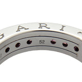 ブルガリ BVLGARI ビーゼロワンリング1バンド(XS) ホワイトゴールド 750 ガーネット ジュエリー