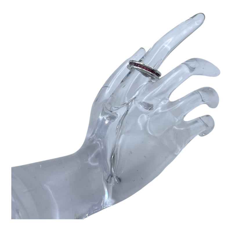 ブルガリ BVLGARI ビーゼロワンリング1バンド(XS) ホワイトゴールド 750 ガーネット ジュエリー