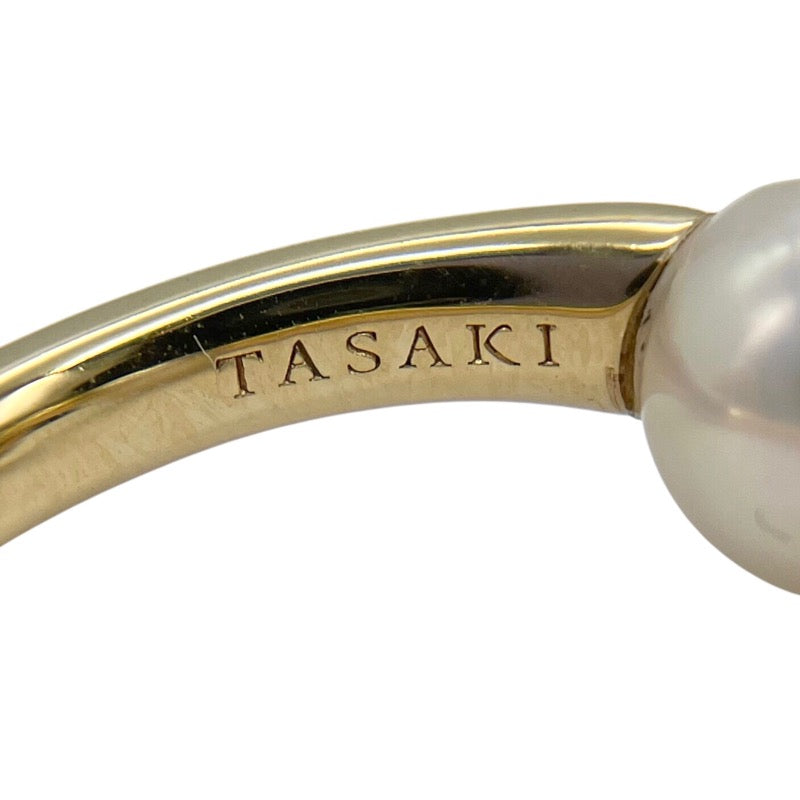タサキ TASAKI デインジャー ファング パヴェダイヤリング K18YG パール ジュエリー