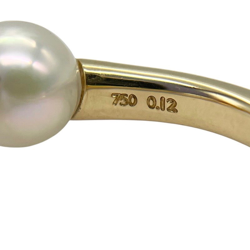 タサキ TASAKI デインジャー ファング パヴェダイヤリング K18YG パール ジュエリー