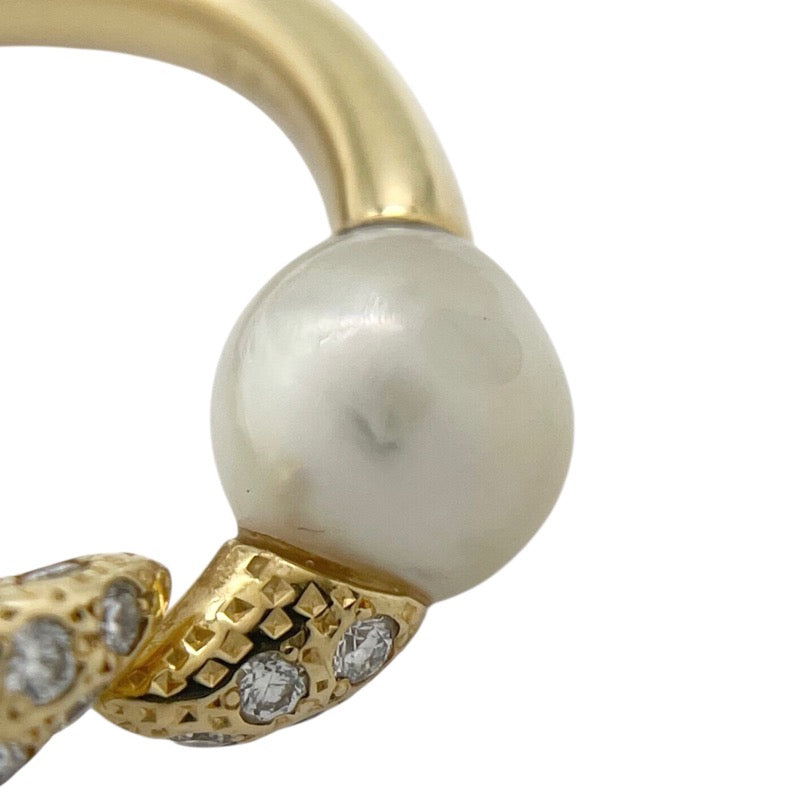 タサキ TASAKI デインジャー ファング パヴェダイヤリング K18YG パール ジュエリー