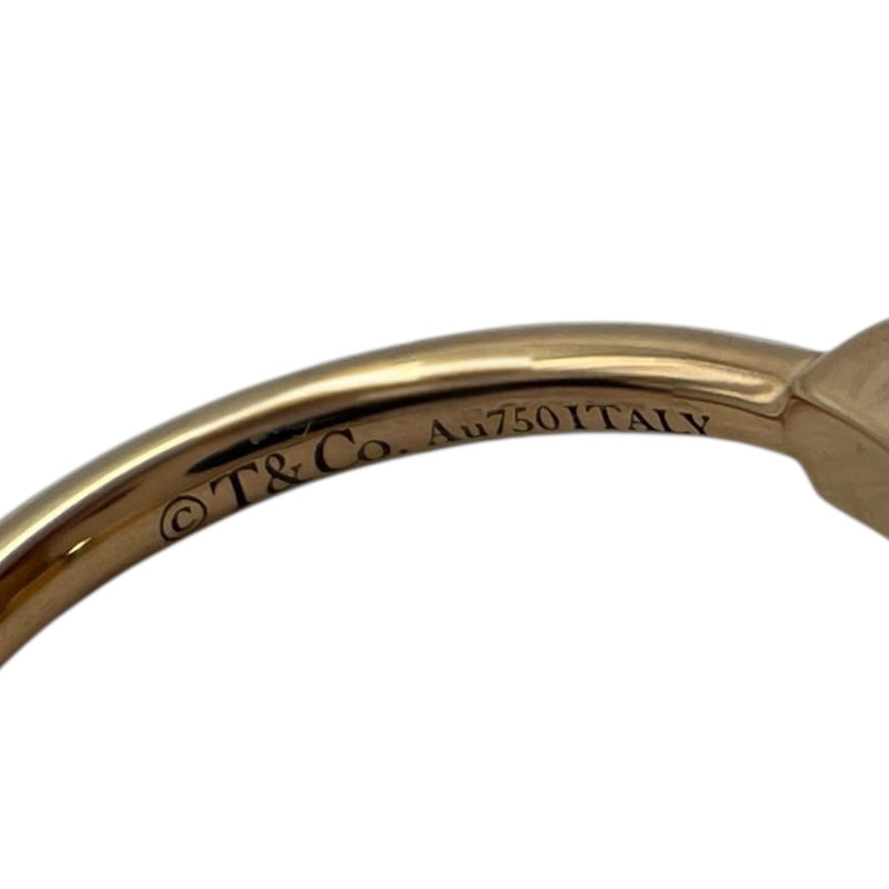 ティファニー TIFFANY＆CO Tワイヤー リング 約9号 K18PG オニキス ジュエリー