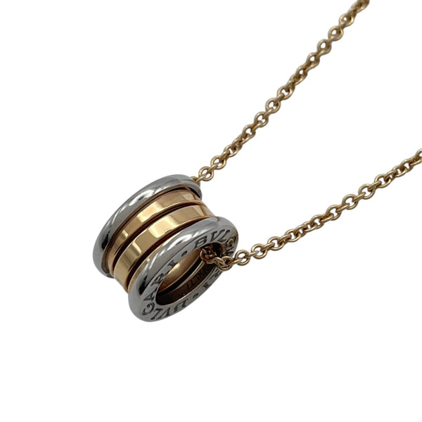 ブルガリ BVLGARI ビーゼロワンネックレス ホワイトゴールドｘピンクゴールド Au750 ジュエリー