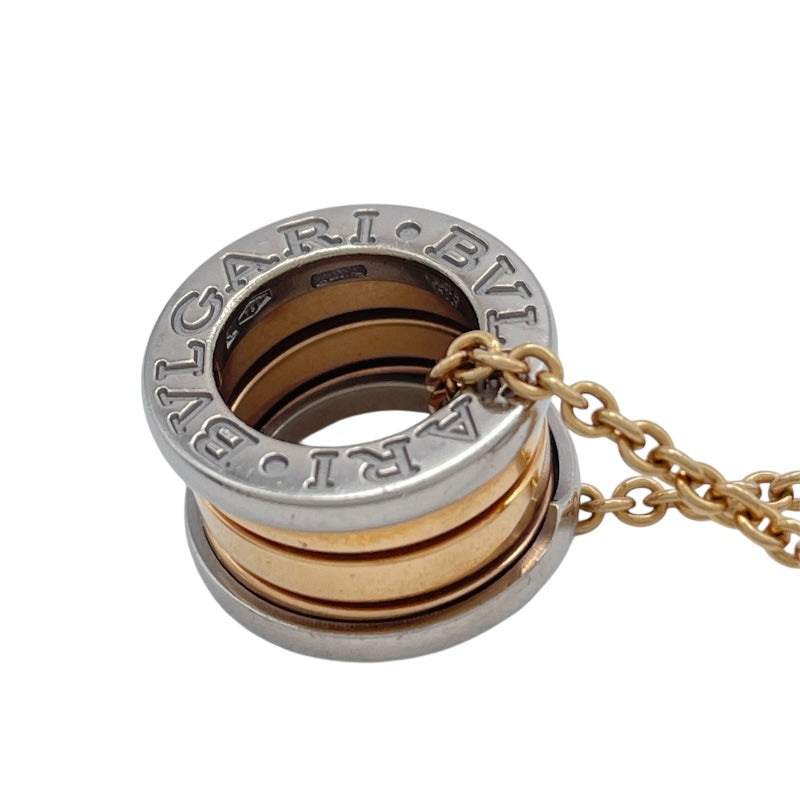 ブルガリ BVLGARI ビーゼロワンネックレス ホワイトゴールドｘピンクゴールド Au750 ジュエリー