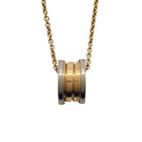 ブルガリ BVLGARI ビーゼロワンネックレス ホワイトゴールドｘピンクゴールド Au750 ジュエリー