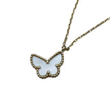 ヴァンクリーフ＆アーペル Van Cleef & Arpels スウィートアフランブラ パピヨンネックレス イエローゴールド 750 マザーオブパール ジュエリー