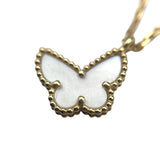 ヴァンクリーフ＆アーペル Van Cleef & Arpels スウィートアフランブラ パピヨンネックレス イエローゴールド 750 マザーオブパール ジュエリー