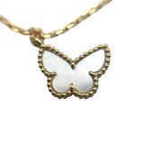 ヴァンクリーフ＆アーペル Van Cleef & Arpels スウィートアフランブラ パピヨンネックレス イエローゴールド 750 マザーオブパール ジュエリー