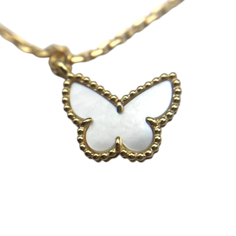 ヴァンクリーフ＆アーペル Van Cleef & Arpels スウィートアフランブラ パピヨンネックレス イエローゴールド 750 マザーオブパール ジュエリー