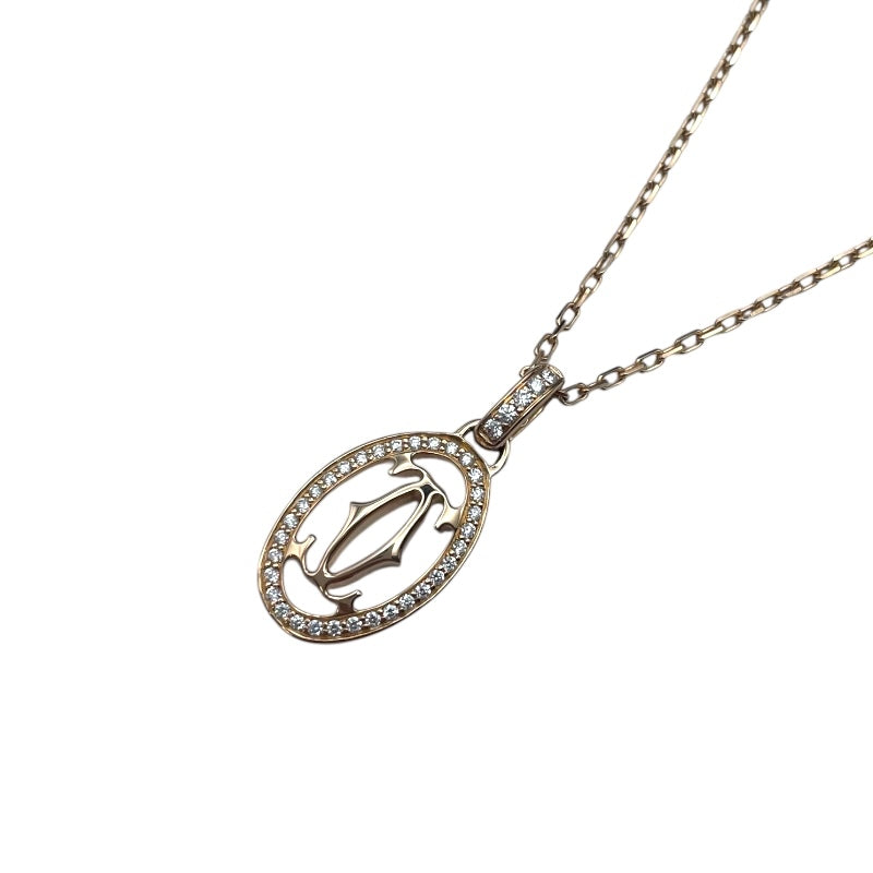 カルティエ Cartier ロゴドゥーブル ダイヤネックレス ピンクゴールド 750PG ジュエリー