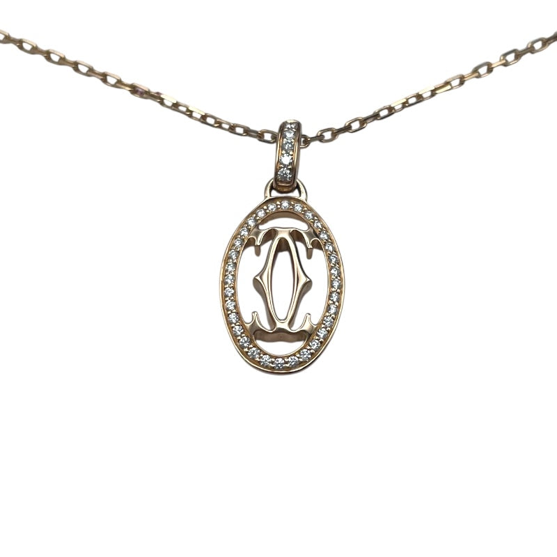 カルティエ Cartier ロゴドゥーブル ダイヤネックレス ピンクゴールド 750PG ジュエリー