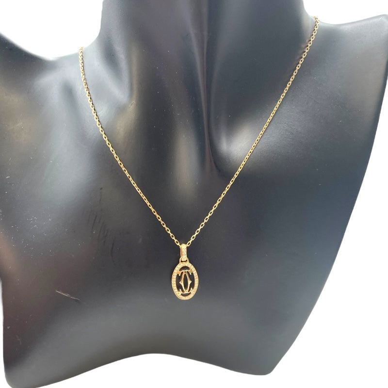 カルティエ Cartier ロゴドゥーブル ダイヤネックレス ピンクゴールド 750PG ジュエリー