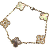 ヴァンクリーフ＆アーペル Van Cleef & Arpels ヴィンテージアルハンブラ5Pブレス ピンクゴールド Au750 ジュエリー