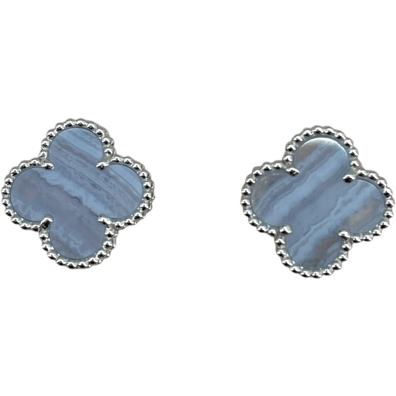 ヴァンクリーフ＆アーペル Van Cleef & Arpels ヴィンテージアルハンブラピアス ホワイトゴールド 750WG カルセドニー ジュエリー
