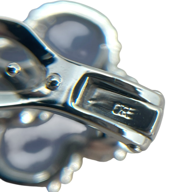 ヴァンクリーフ＆アーペル Van Cleef & Arpels ヴィンテージアルハンブラピアス ホワイトゴールド 750WG カルセドニー ジュエリー