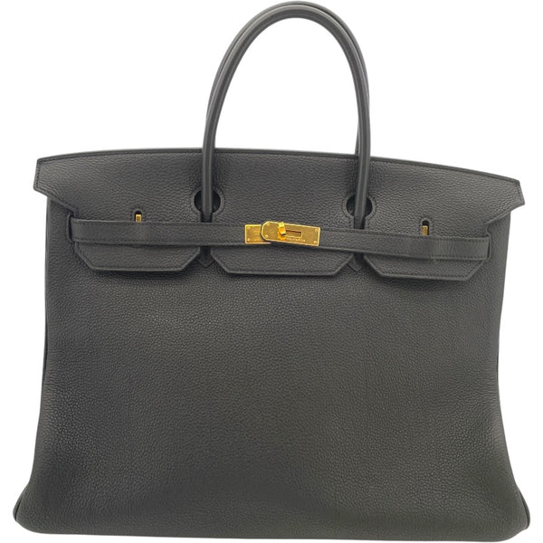 エルメス HERMES バーキン40 □N刻 ブラック GD金具 トゴ レディース ハンドバッグ