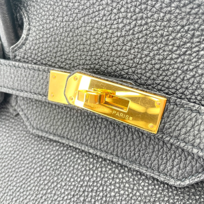 エルメス HERMES バーキン40 □N刻 ブラック GD金具 トゴ レディース ハンドバッグ