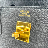 エルメス HERMES バーキン40 □N刻 ブラック GD金具 トゴ レディース ハンドバッグ