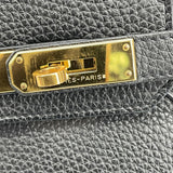 エルメス HERMES バーキン30 □M刻 ブラック GD金具 トリヨン レディース ハンドバッグ