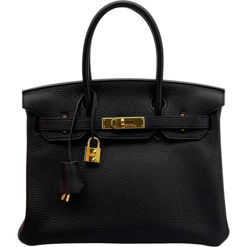 エルメス HERMES バーキン30 □M刻 ブラック GD金具 トリヨン レディース ハンドバッグ