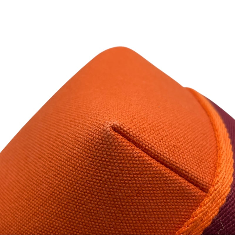 エルメス HERMES ブリッドアブラックPM オレンジ SV金具 トワル レディース ポーチ