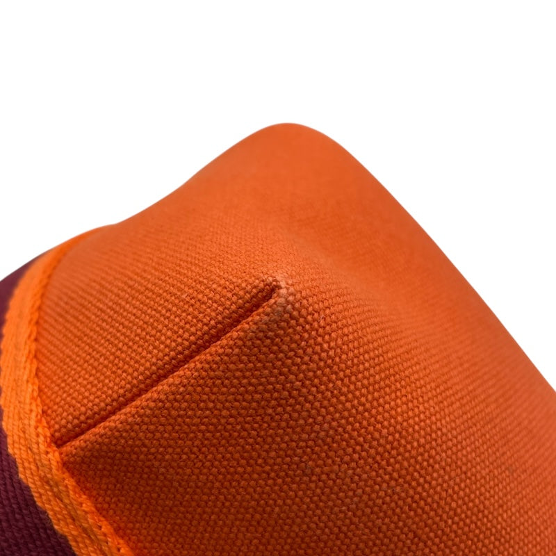 エルメス HERMES ブリッドアブラックPM オレンジ SV金具 トワル レディース ポーチ
