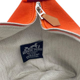 エルメス HERMES ブリッドアブラックPM オレンジ SV金具 トワル レディース ポーチ
