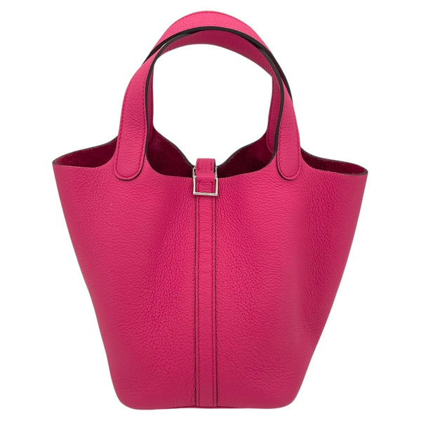 エルメス HERMES ピコタンロックPM U刻印 ローズショッキング シルバー金具 トリヨン レディース ハンドバッグ