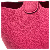 エルメス HERMES ピコタンロックPM U刻印 ローズショッキング シルバー金具 トリヨン レディース ハンドバッグ